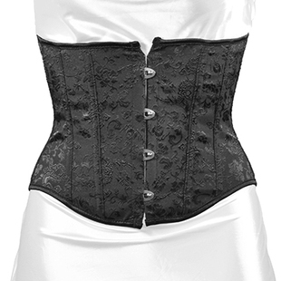 独INDULGE 哥特风暗黑系提花lolita腰封外搭收腰装饰宽腰带corset