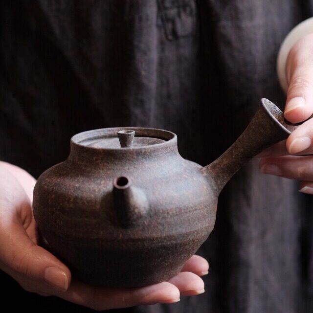 半斋敦煌鸿雁侧把壶景德镇陶瓷功夫茶具泡茶壶炭炉煮茶壶300ml