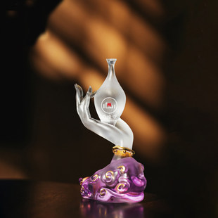 心缘堂琉璃佛手观音四十二手禅意香插香座贴金佛具家居摆件饰品