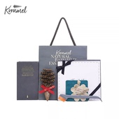 KRRAMEL梳子新年礼物松塔猪鬃梳便携按摩头皮气垫梳子蓬松颅顶