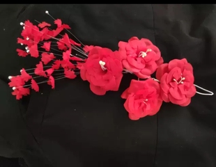 80.90年代老式新娘头花,春节头花