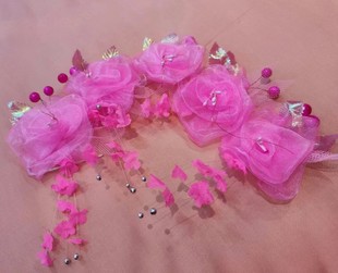 80.90年代新娘头花,怀旧儿童春节头花