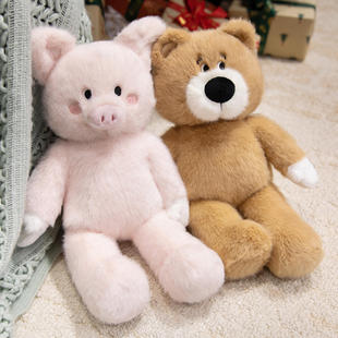 可爱小猪哈士奇毛绒玩具公小猪仔玩偶布娃娃抱枕儿童女生安抚娃娃