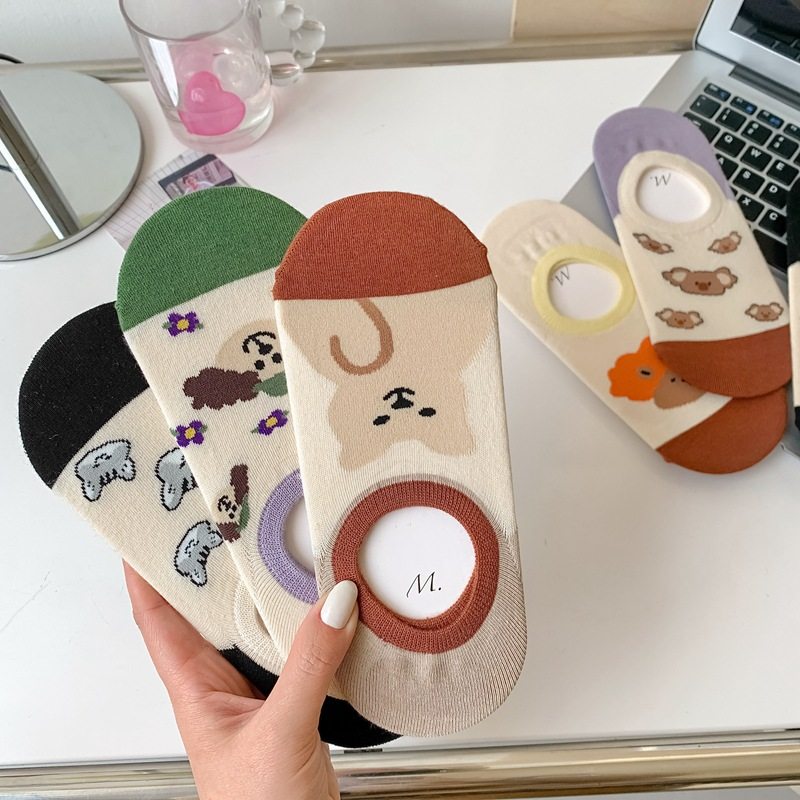 隐形浅口短袜ins卡通趣味可爱船袜女夏季硅胶防滑低帮袜子男薄款,女士内衣/男士内衣/家居服,船袜,淘宝优惠券,粉丝福利购,淘宝优惠卷