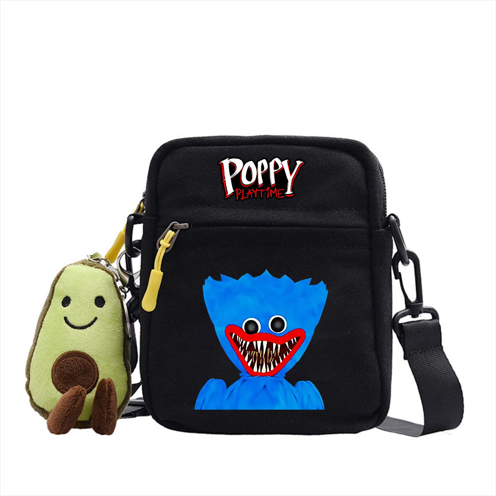Poppy playtime单肩包波比游戏四色儿童小方包帆布斜挎背包出游包