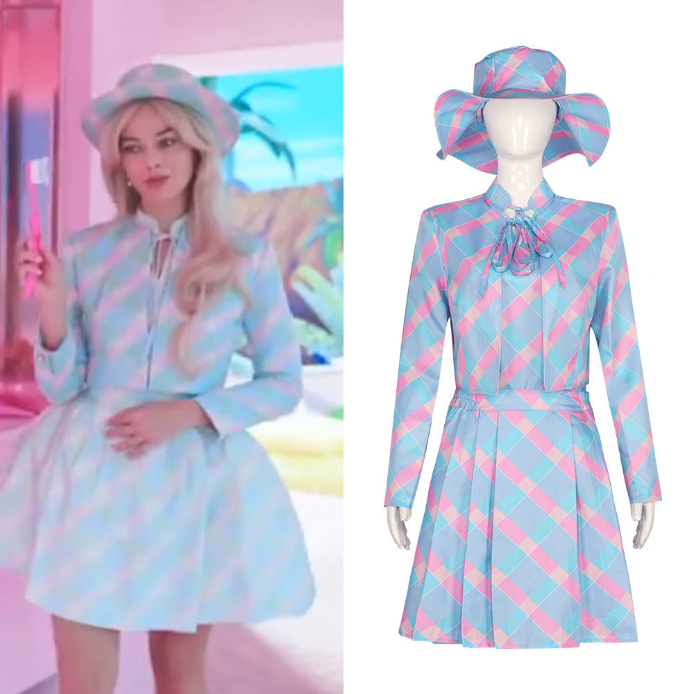 真人版芭比蓝色套装礼服cosplay