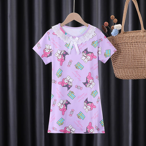 库洛米女童睡裙短袖空调服夏季