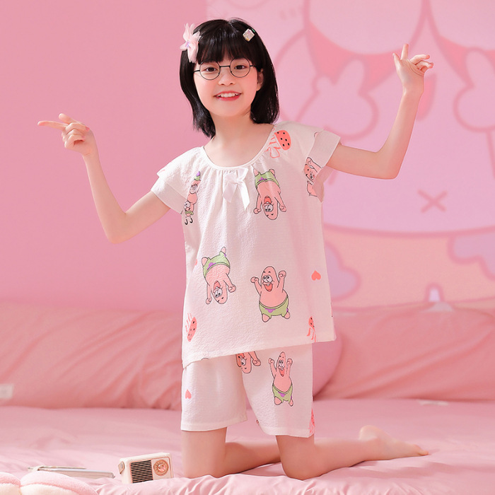 海绵宝宝派大星女童短袖睡衣