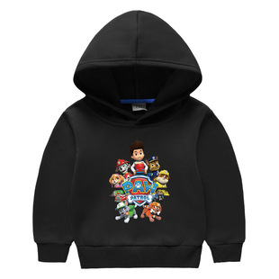 莱德队长汪汪队卫衣秋冬儿童加绒连帽双层加厚套头外套paw patrol