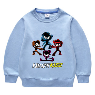 2022忍者小子儿童秋冬长袖Ninja kidz纯棉卫衣圆领套头打底衫童装