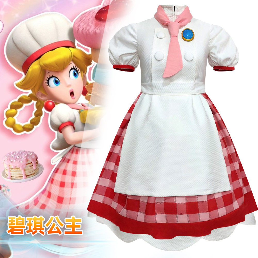 碧姬公主任天堂游戏连衣裙表演服