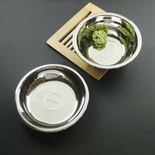 食品级316不锈钢小碗小盘辅食碗小菜盘辅食盘圆盘汤盆加厚加深