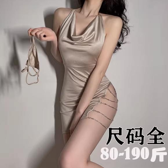 200斤女加大码胖mm吊带睡衣性感情调纯欲趣情内衣超暴露女装夜店