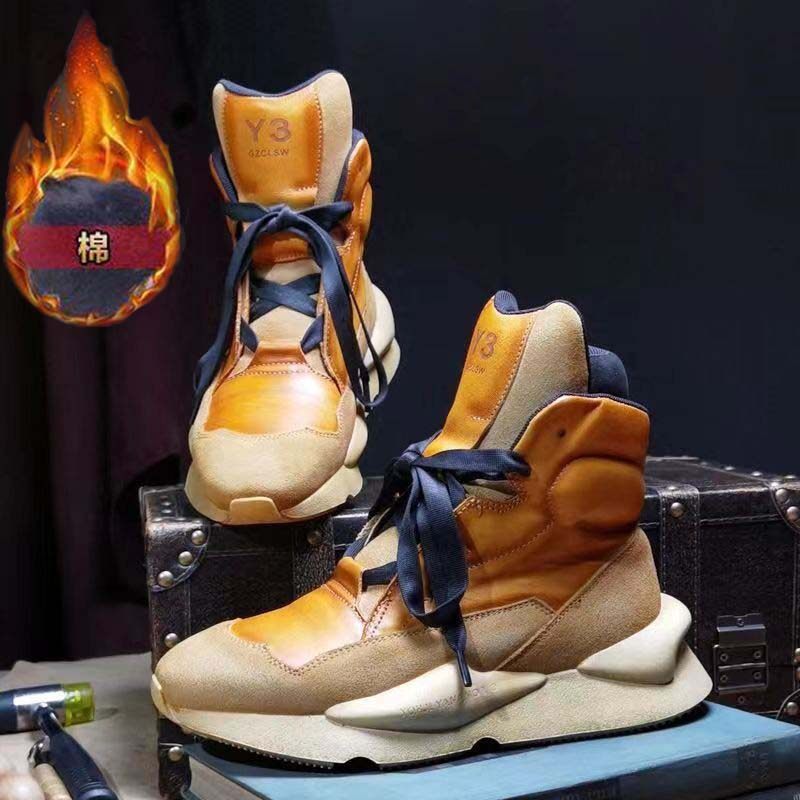 2026年冬季新款加棉复古厚底回弹减震高帮鞋增高老爹鞋情侣鞋男鞋,流行男鞋,高帮鞋,淘宝优惠券,粉丝福利购,淘宝优惠卷