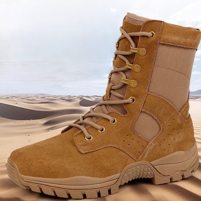 户外棕色作战靴防滑拉链高帮战术耐磨减震马丁靴男士防水鞋子男鞋,流行男鞋,高帮鞋,淘宝优惠券,粉丝福利购,淘宝优惠卷