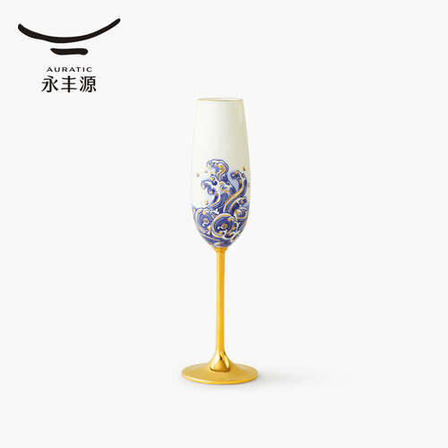 新品海上明珠香槟杯陶瓷酒杯高脚杯220ml 高档结婚生日礼物