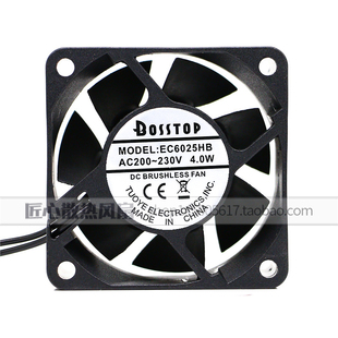 BOSSTOP 双滚珠 EC6025HB 6025 6CM 220V 4.0W 交流机柜散热风扇