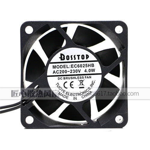 BOSSTOP 双滚珠 EC6025HB 6025 6CM 220V 4.0W 交流机柜散热风扇