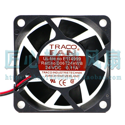 TRACO E114999 D06T24HWB 24V DC 0.11A 6厘米散热风扇