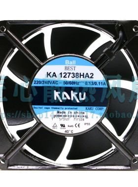 KA12738HA2原装KAKU卡固12738 220V 0.13/0.11A轴流风机 散热风扇