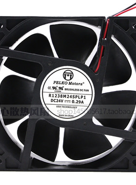 派尔 PELKO R1238M24SPLP1 24V 0.29A 12038 12CM 2线 散热风扇