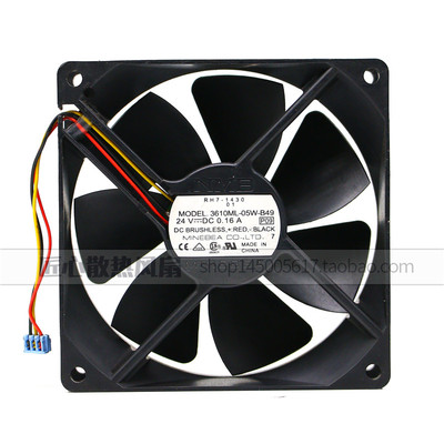 原装日本NMB美蓓亚 3610ML-05W-B49 24v 0.16A 9025 9CM 散热风扇