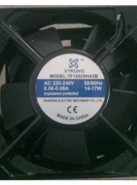 全新 TOPFAN 12CM 12025 TF1225HA2B 220-240V 0.10A 散热风机