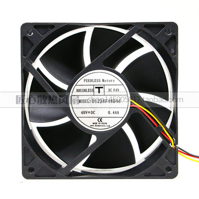 原装PEERLESS Motors MODEL:D1238F48B46 DC48V 0.44A 变频器散热