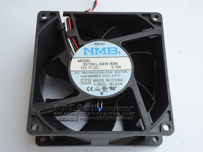 3615KL-04W-B86 12V 2.1A 原装NMB 92*92*38机箱散热风扇静音