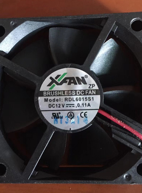 正品原装XFAN/欣瑞联 RDL6015S1 6015 12V 0.11A 2线静音散热风扇