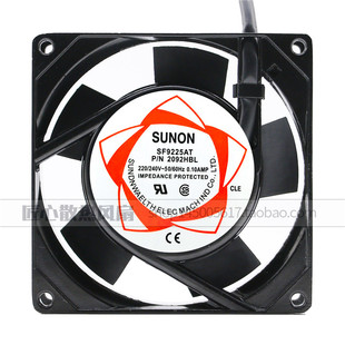 全新SUNON建准9225滚珠9cm风机SF9225AT2092HBL散热风扇220v 轴流