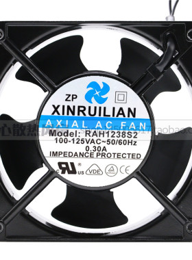 XINRUILIAN RAH1238S2 100-125V 0.30A 12CM 12038轴流 机柜风扇