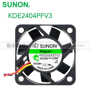 SUNON建准 KDE2404PFV3 24V 0.9W 4010 4CM 3线 静音 变频器 风扇