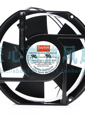 现货Dayton 239 CFM AC AXIAL FAN 4WT43A 240-220V 26/25W 风扇