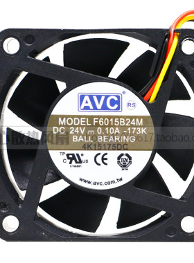 全新原装正品AVC 6015 6CM F6015B24M 24V 0.10A 变频器 散热风扇