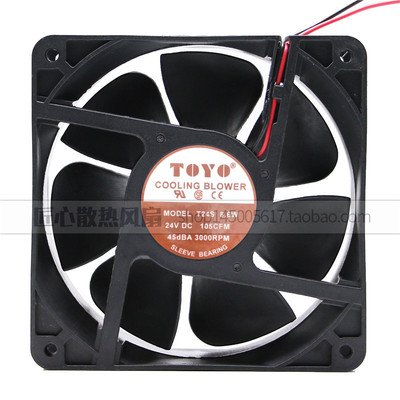 全新TOYO T24S 8.6W 12038 DC24V 105CFM 3000RPM 机柜变频器风扇