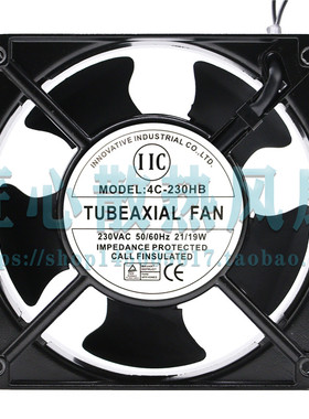 IIC 4C-230HB TUBEAXIAL FAN 230V 21W 120x38 12厘米散热风扇