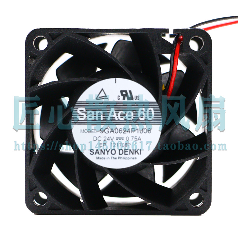 原装Sanyo三洋 9GA0624P1J03/06 6038 24V0.75A 超大风量散热风扇