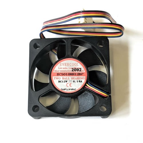 Evercool 50x50x10 12V PWM High Speed Fan EC5010HH12BP