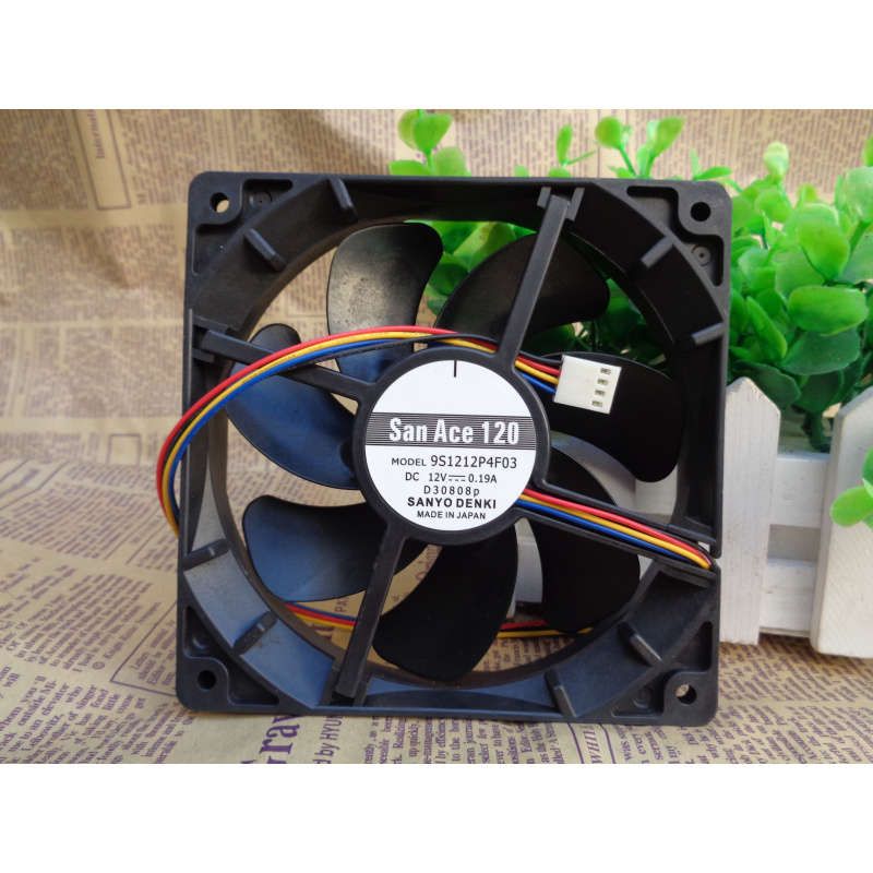 9S1212P4F03 12CM 12025 12V0.19A 4针PWM温控静音风扇