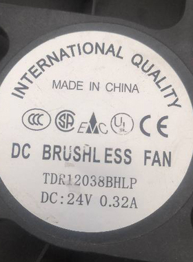 INTERNATIONAL QUALITY TDR12038BHLP DC 24V 0.32A 12厘米风扇