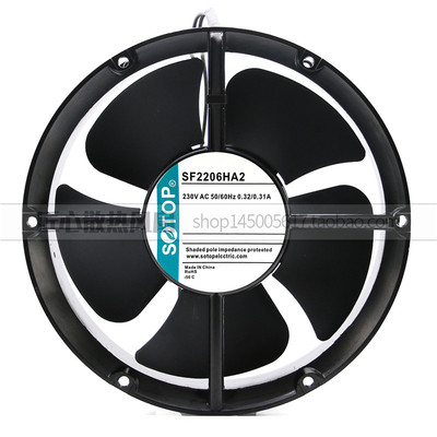 全新SOTOP SF2206HA2 230VAC 0.32/0.31A 220*60机柜散热风扇