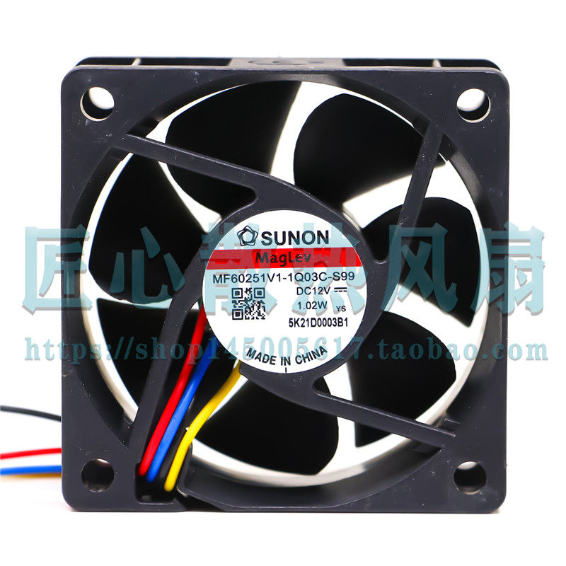 原装SUNON MF60251V1-1Q03C-S99 12V 1.02W 6025 6CM机箱PWM风扇