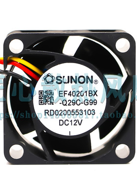 建准SUNON EF40201BX-Q29C-G99 DC 12V 4040 4厘米3线测速风扇