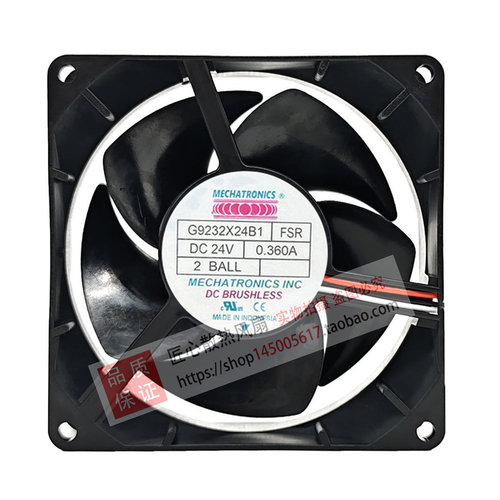 全新Mechatronics 9CM G9232X24B1-FSR 24V 0.360A变频器散热风扇
