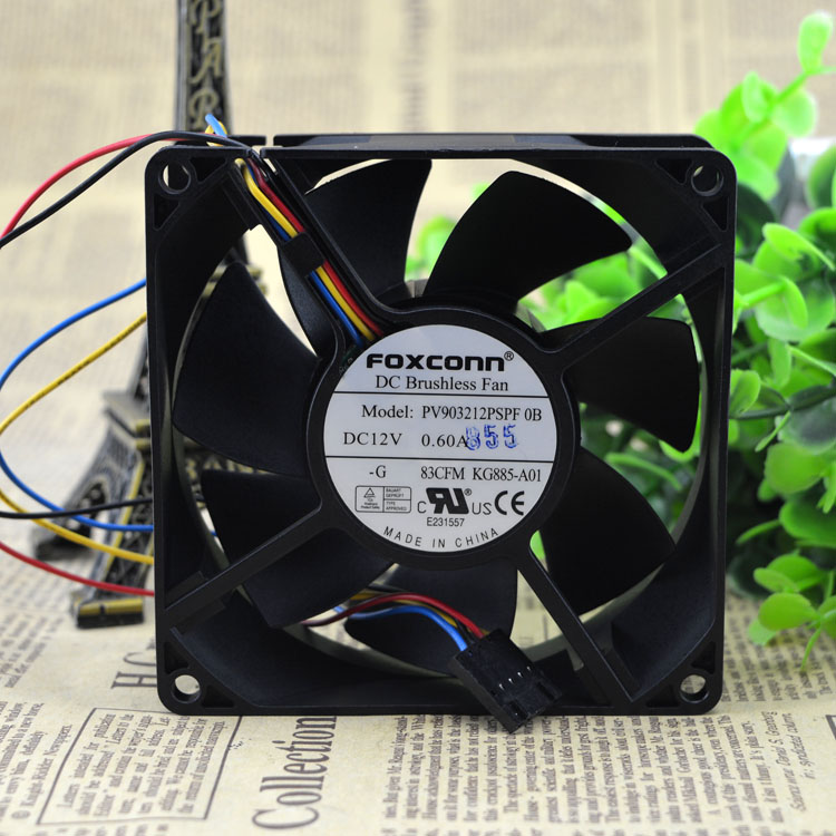 富士康9032 12V0.60A PV903212PSPF0A静音4线PWM温控机箱散热风扇