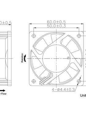 SYMBANG D6025V12SMB-03 DC 12V 0.34A 60x25mm 6厘米散热风扇