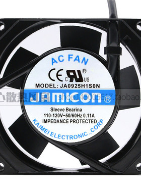 全新JAMICON 9CM 9025 JA0925H1S0N 110-120V 金属耐高温散热风扇