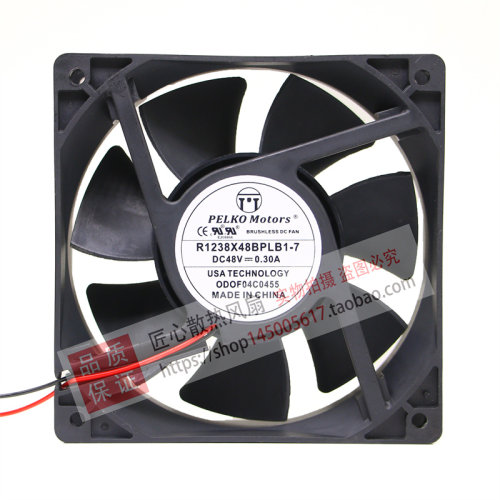 PELKOMOTORS R1238X48BPLB1-7 48V 0.30A 12CM 12038 变频器风扇