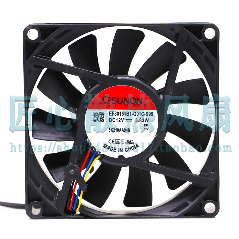 原装全新 EF80151B1-Q01C-S99 12V 3.83W 8015 8CM 机箱PWM风扇